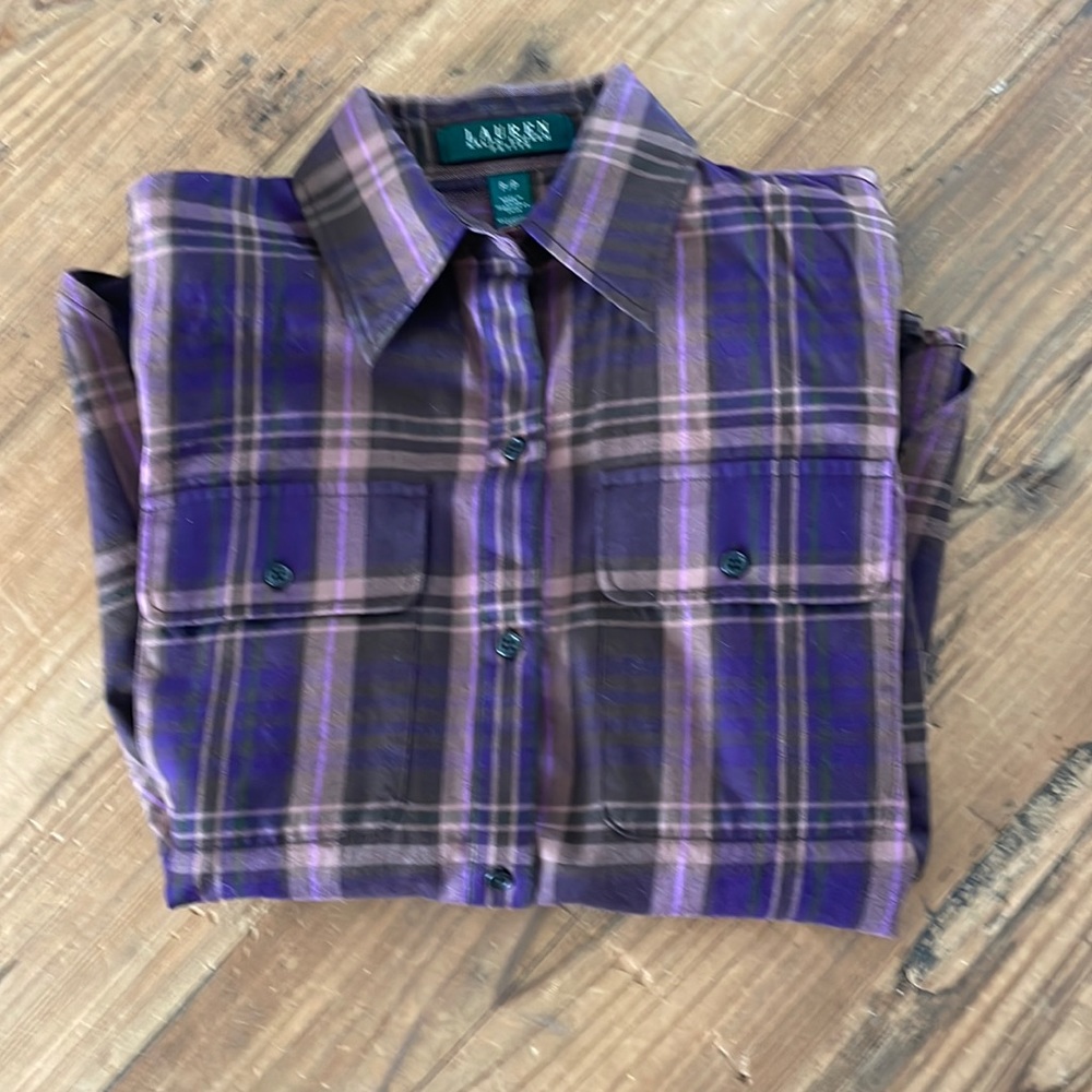 Ralph Lauren plaid shirt. Size Petite Petite